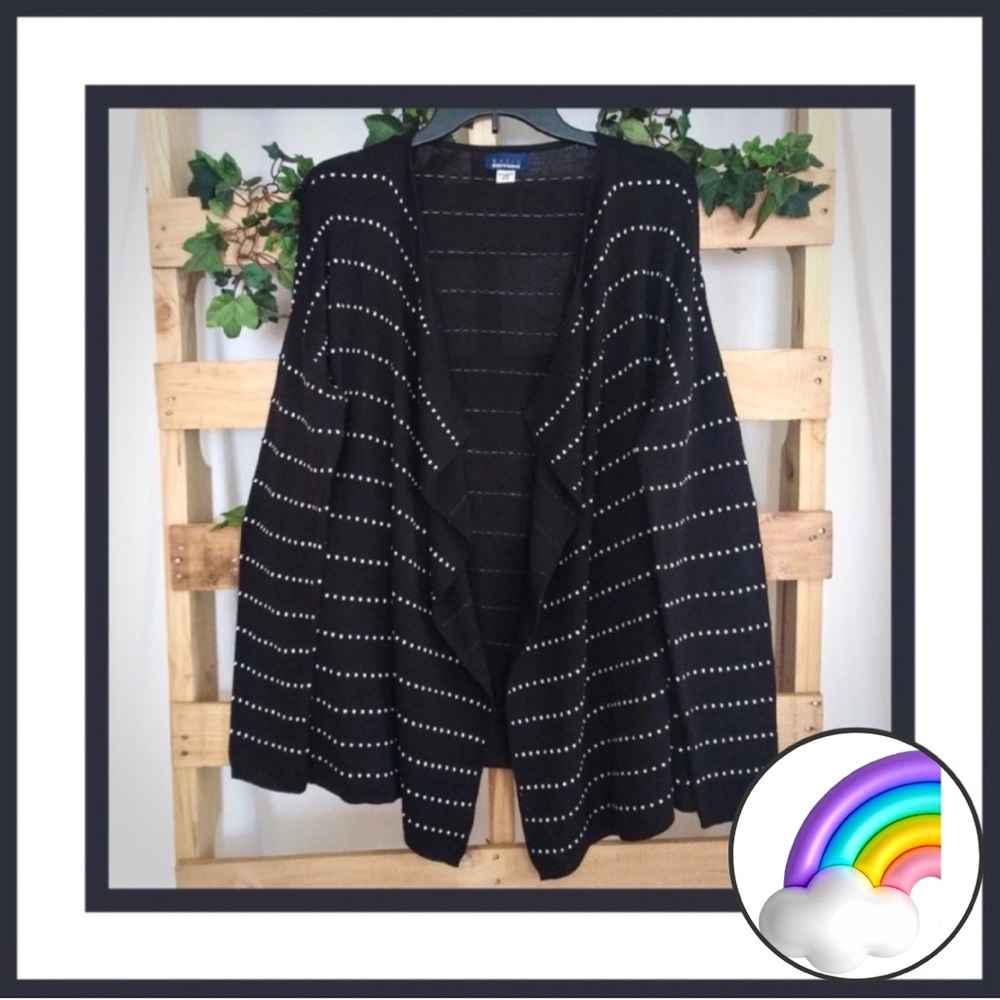 3/$24 - Basic Editions Striped Cardigan